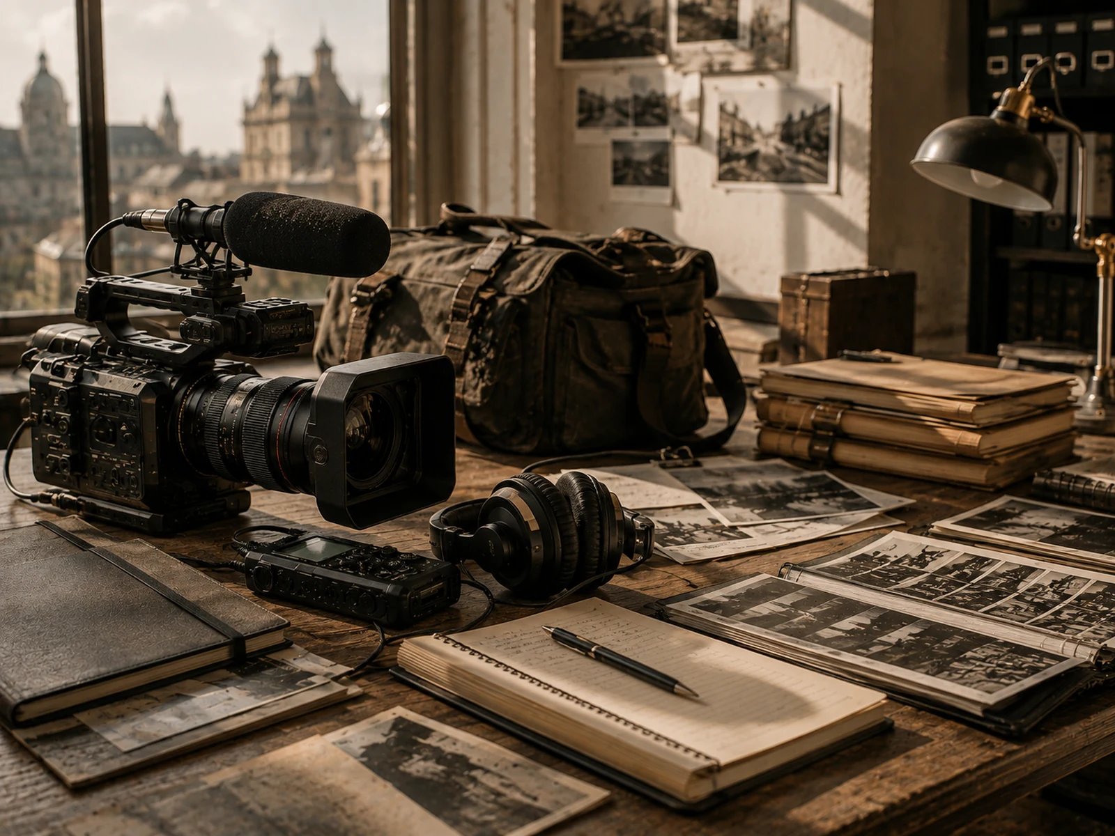 Documentary journalism and visual storytelling workspace
